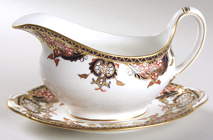 4464 Gravy Boat & Underplate/Relish by Royal Crown Derby-1