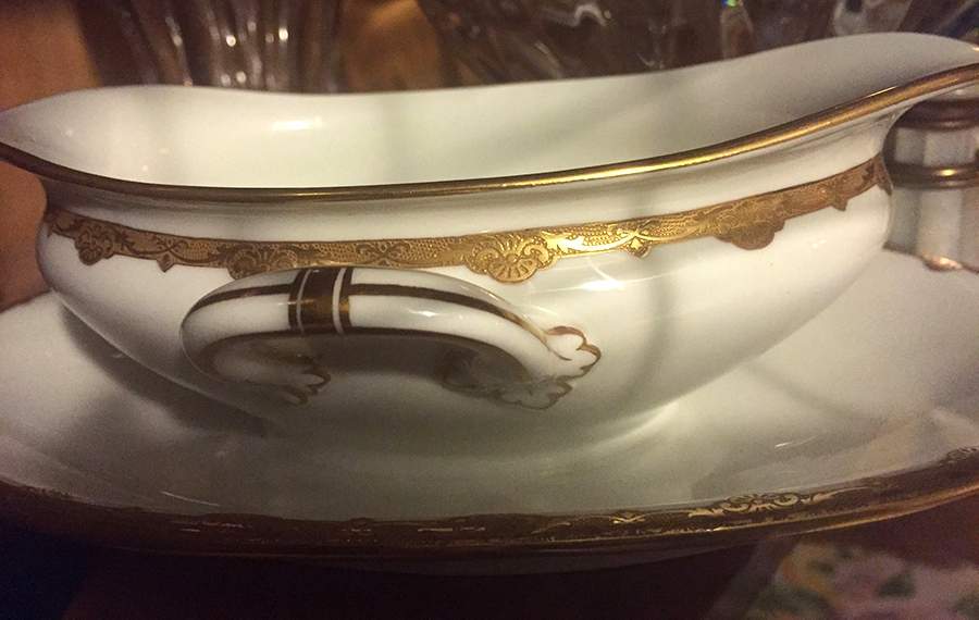 8855 Gravy Boat with Attached Underplate by Royal Crown Derby-1