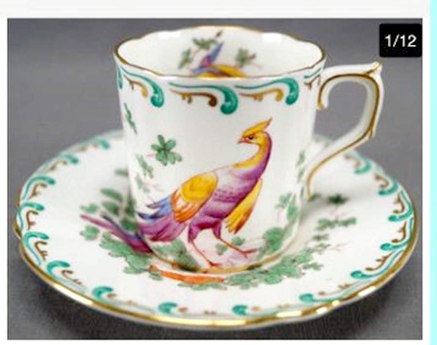 A515 Flat Demitasse Cup & Saucer Set by Royal Crown Derby-1