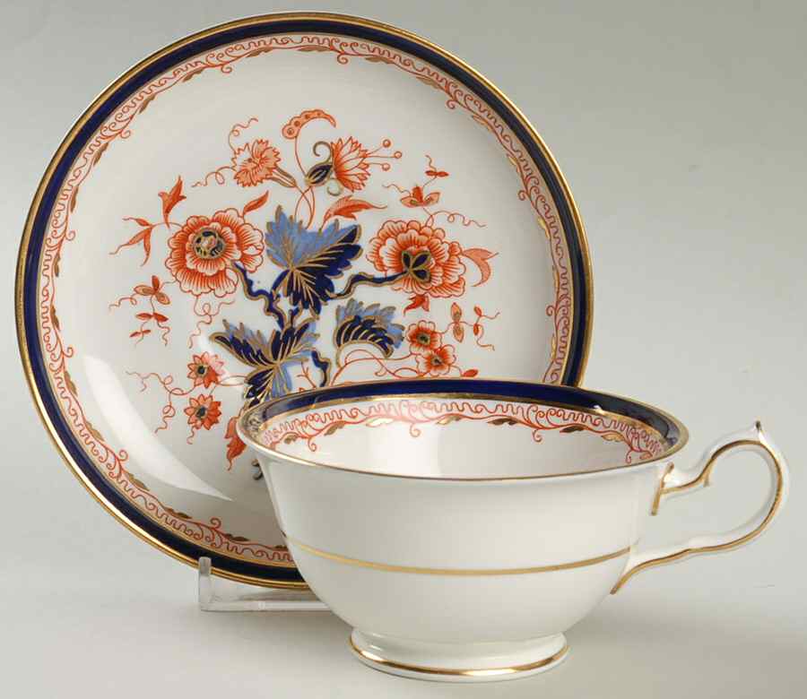 A720 (Smooth) Footed Cup & Saucer Set by Royal Crown Derby-1