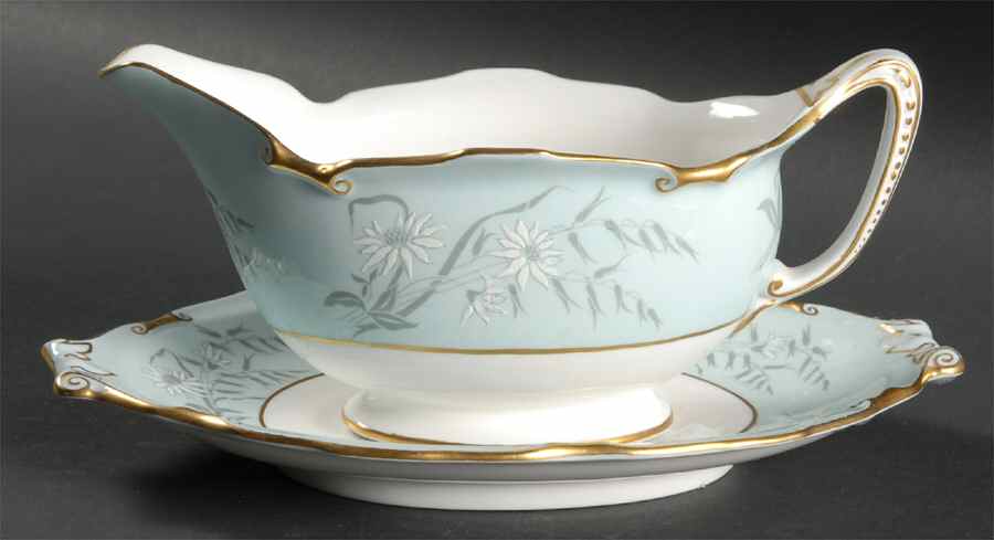 Alpine Gravy Boat & Underplate by Royal Crown Derby-1