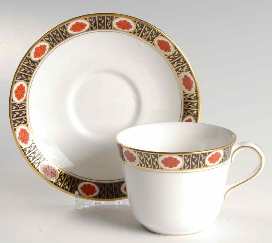 Ambassador Flat Cup & Saucer Set by Royal Crown Derby-1