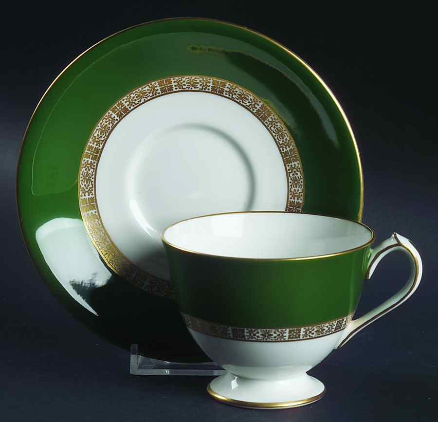 Antigua Footed Cup & Saucer Set by Royal Crown Derby-1