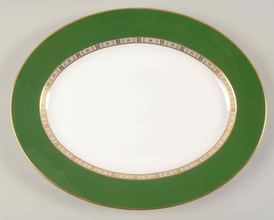 Antigua 15" Oval Serving Platter by Royal Crown Derby-1