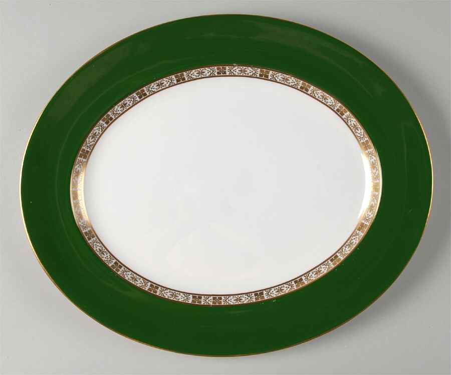 Antigua 12" Oval Serving Platter by Royal Crown Derby-1