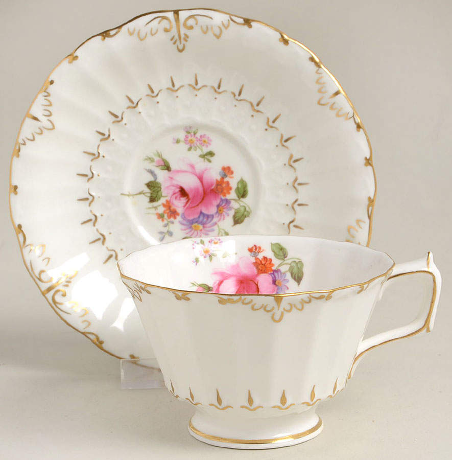 Ashby Footed Cup & Saucer Set by Royal Crown Derby-1