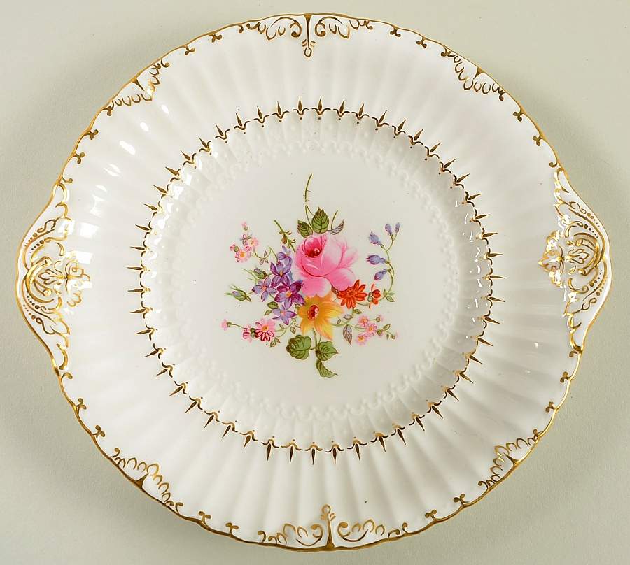 Ashby Handled Cake/Pastry Plate by Royal Crown Derby-1