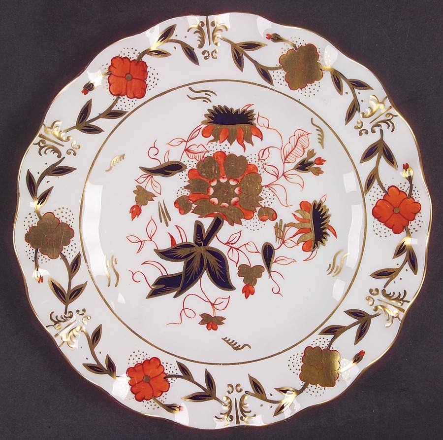 Asian Rose (Duesbury Shape) Sheffield Dessert Plate by Royal Crown Derby-1