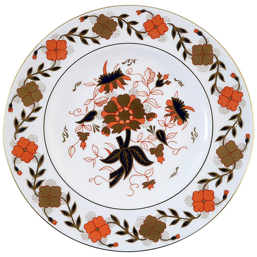 Asian Rose (Duesbury Shape) Dinner Plate by Royal Crown Derby-1