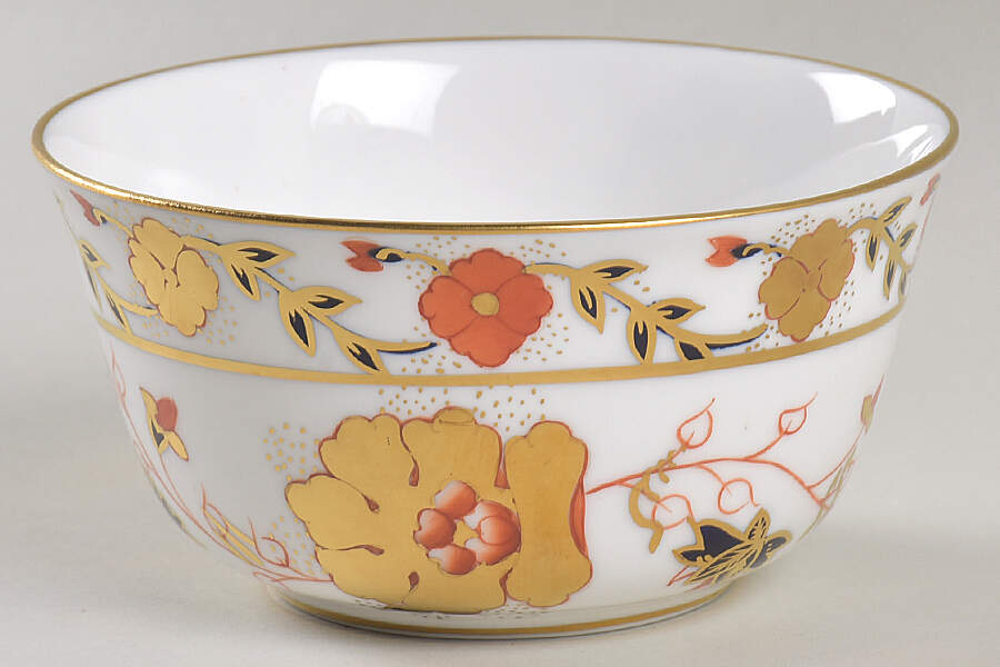 Asian Rose (Duesbury Shape) Open Sugar Bowl by Royal Crown Derby-1