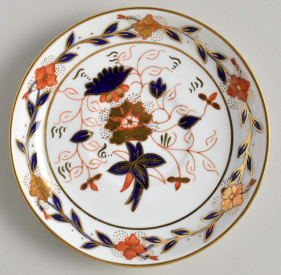 Asian Rose (Duesbury Shape) Saucer for Bouillon Cup by Royal Crown Derby-1