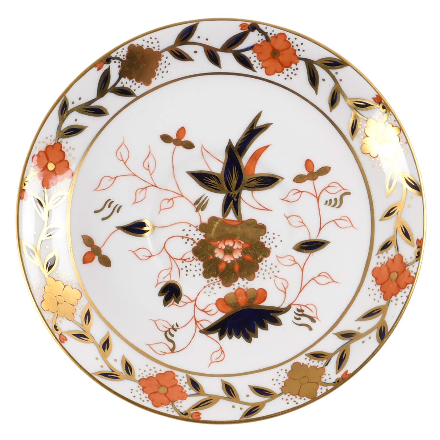 Asian Rose (Duesbury Shape) Saucer for Cream Soup Bowl by Royal Crown Derby-1