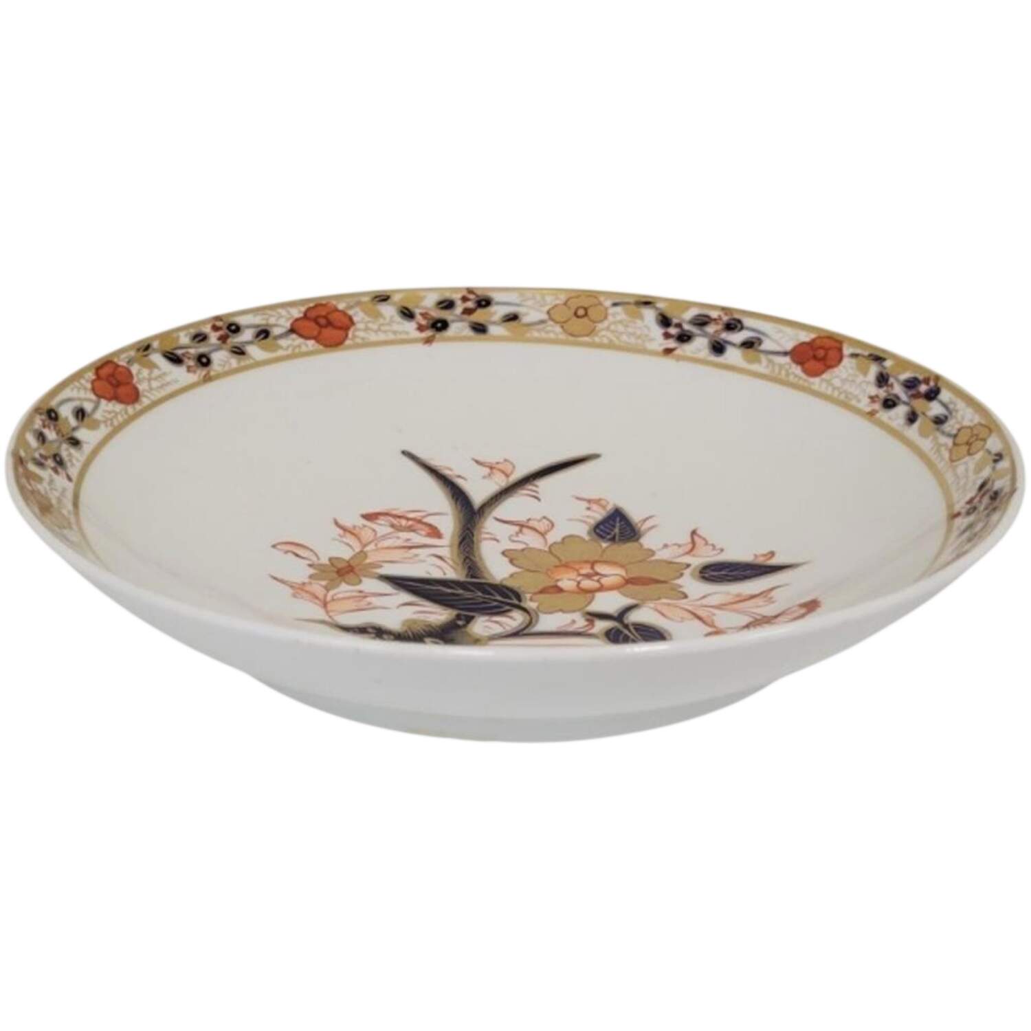 Asian Rose (Duesbury Shape) Coupe Soup Bowl by Royal Crown Derby-1