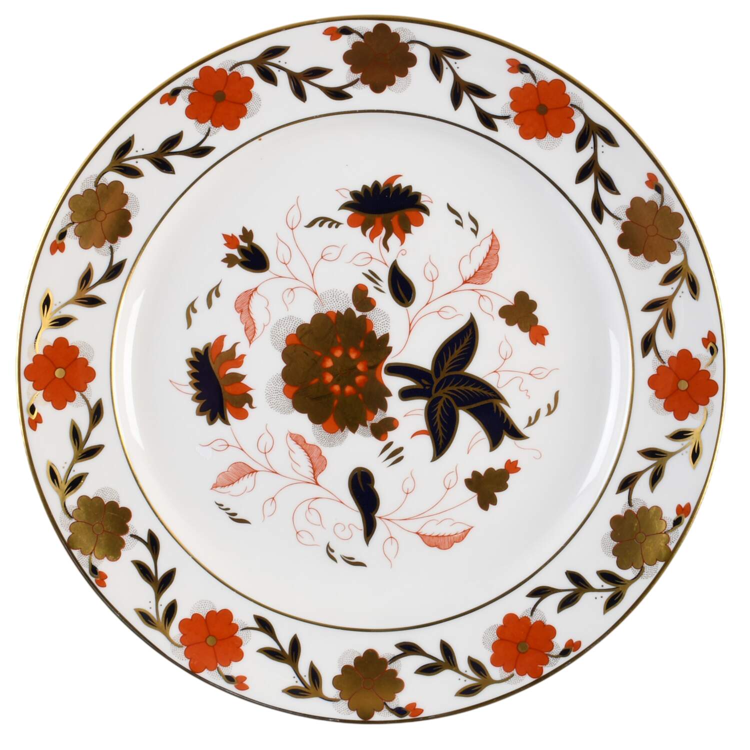 Asian Rose (Duesbury Shape) 14" Chop Plate (Round Platter) by Royal Crown Derby-1