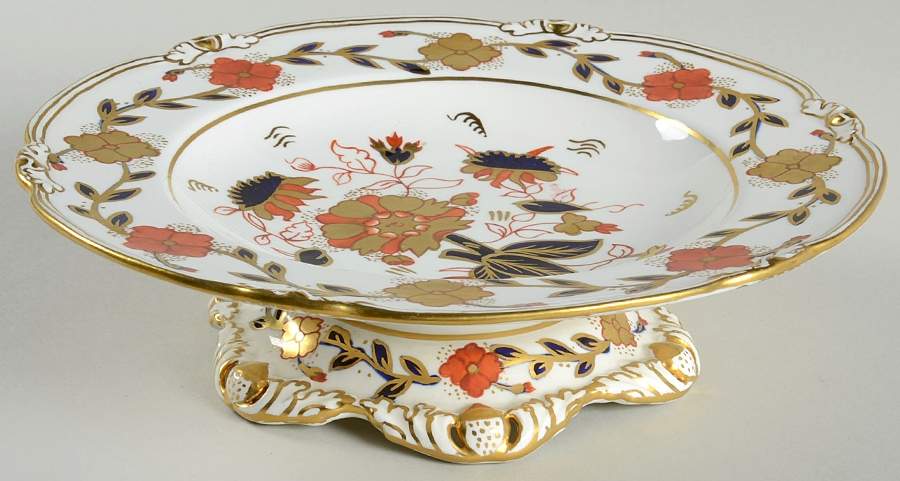 Asian Rose (Duesbury Shape) Round Compote (Height X Width) by Royal Crown Derby-1