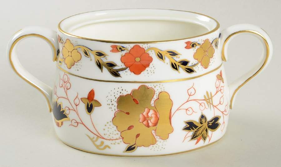 Asian Rose (Duesbury Shape) Sugar Bowl No Lid by Royal Crown Derby-1