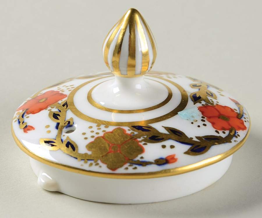 Asian Rose (Duesbury Shape) Lid To Unknown Base by Royal Crown Derby-1