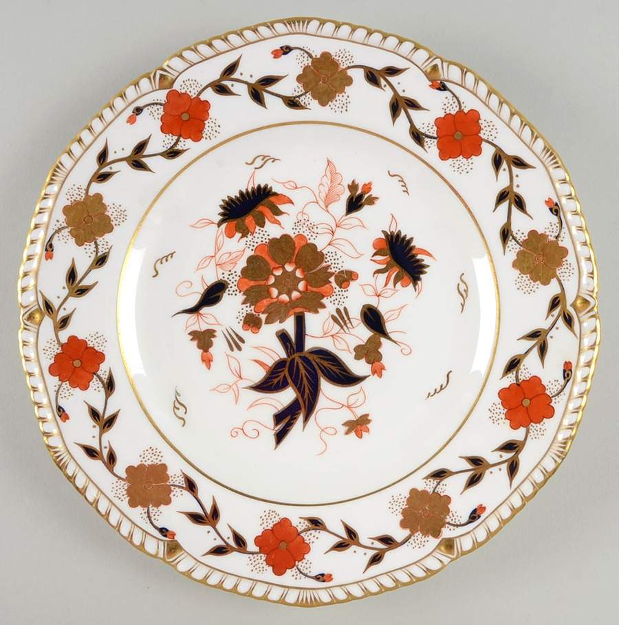 Gadroon Rose Dinner Plate by Royal Crown Derby-1