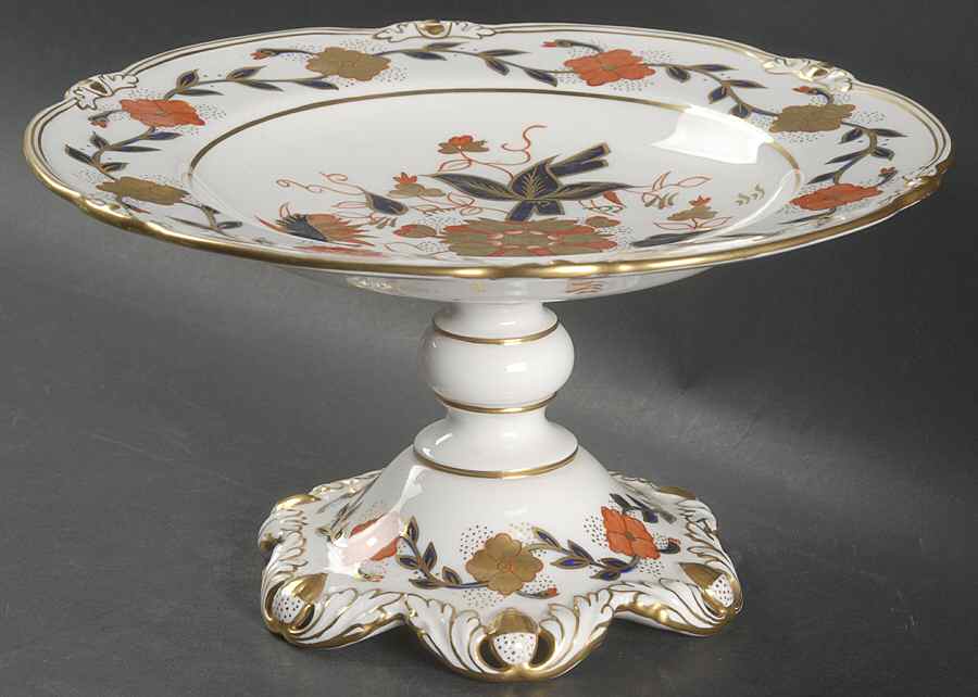 Asian Rose (Duesbury Shape) Round Compote (Height X Width) by Royal Crown Derby-1