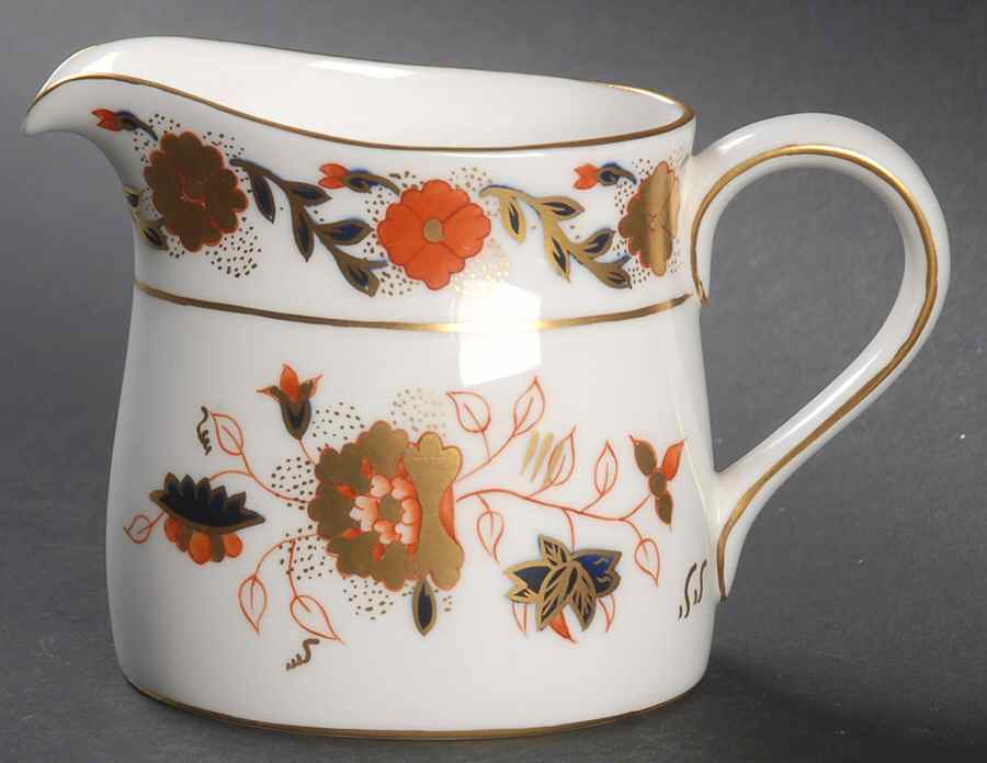 Asian Rose (Duesbury Shape) Creamer by Royal Crown Derby-1