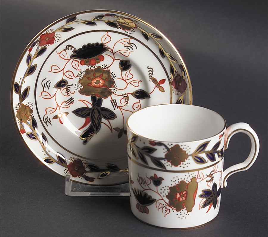 Asian Rose (Duesbury Shape) Saucer for Flat Demitasse Cup by Royal Crown Derby-1