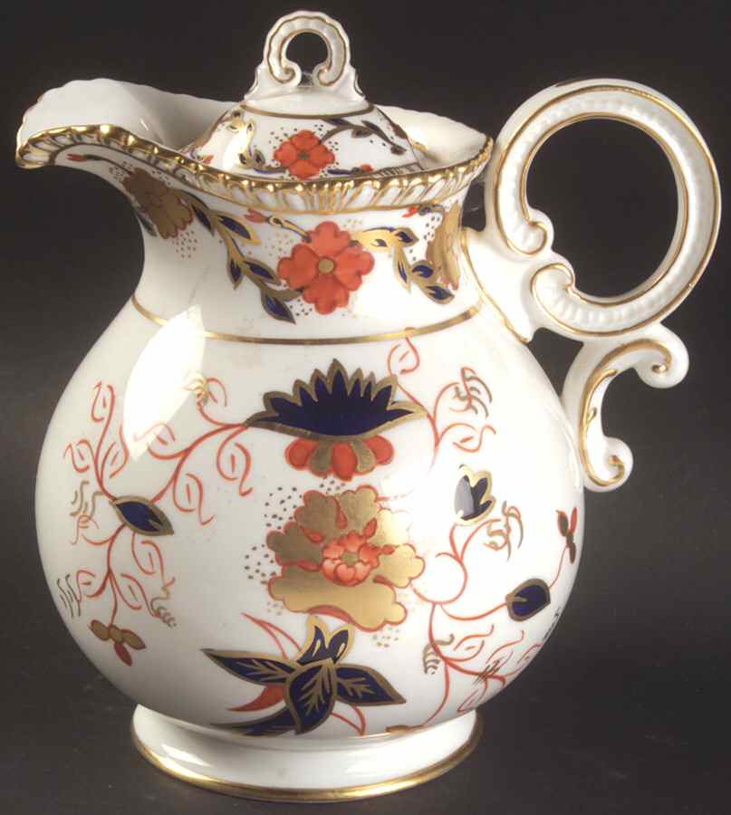 Gadroon Rose Hot Water Jug & Lid by Royal Crown Derby-1
