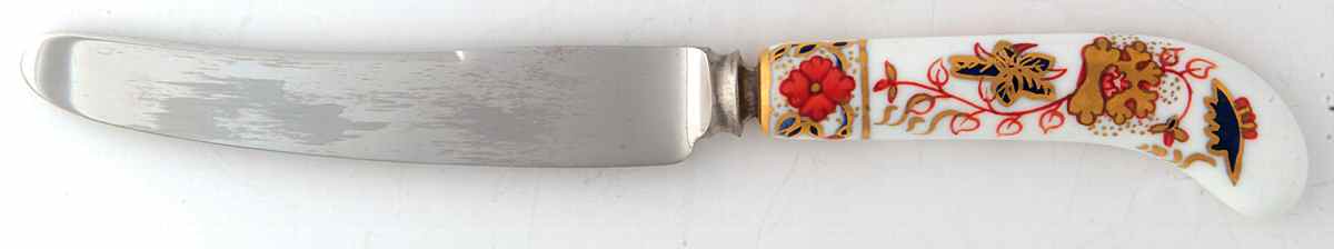 Asian Rose (Duesbury Shape) Individual Tea Knife by Royal Crown Derby-1
