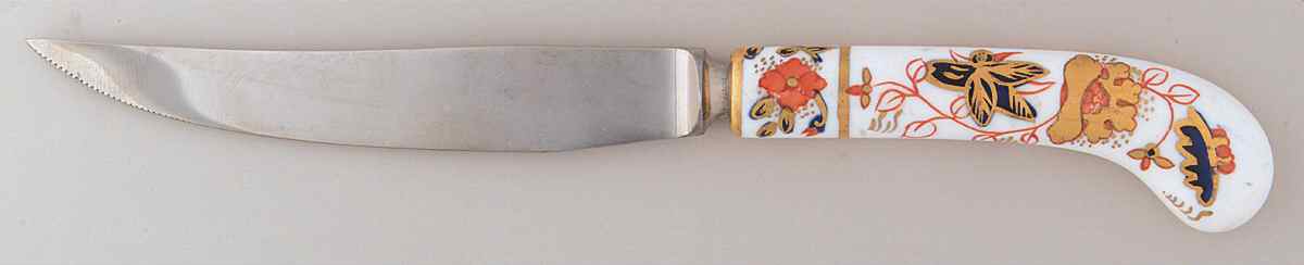 Asian Rose (Duesbury Shape) Knife-Steak/Individual by Royal Crown Derby-1