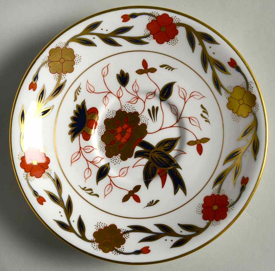 Asian Rose (Duesbury Shape) Saucer for Flat Cup by Royal Crown Derby-1