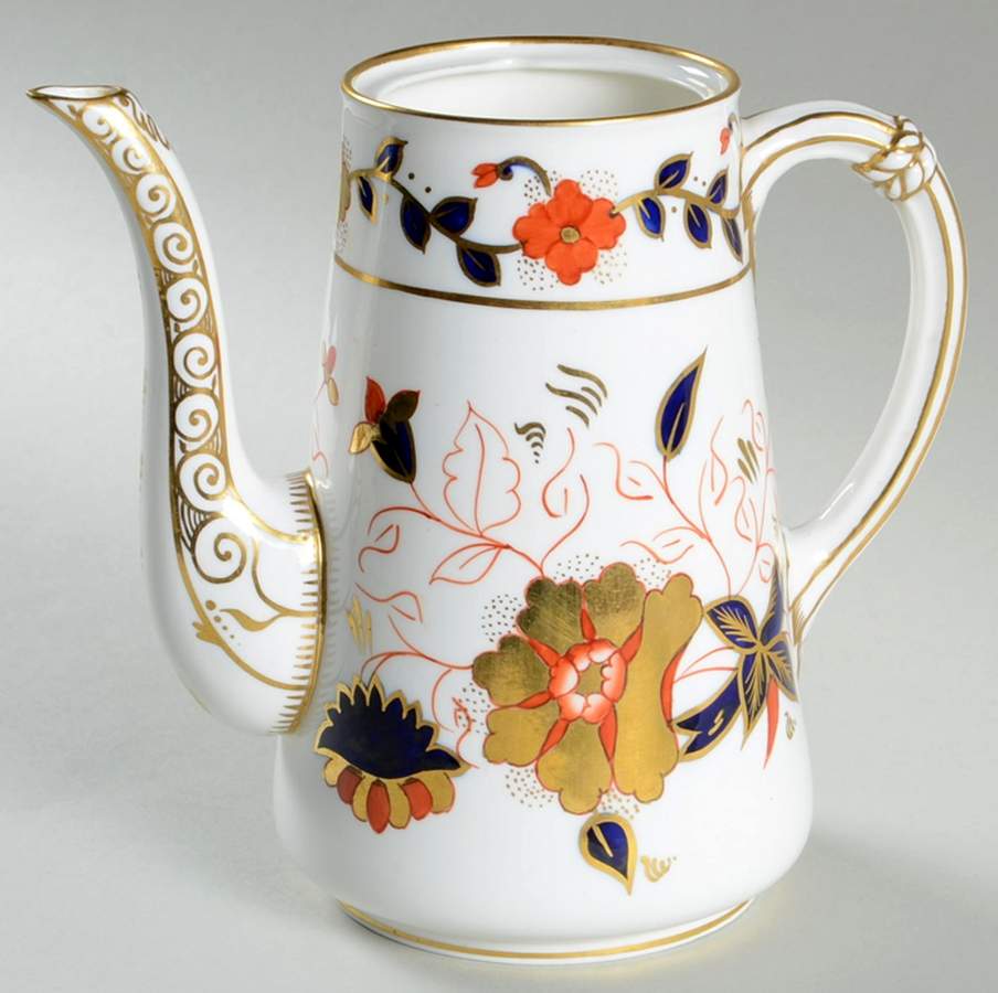 Asian Rose (Duesbury Shape) Mini Coffee Pot No Lid by Royal Crown Derby-1