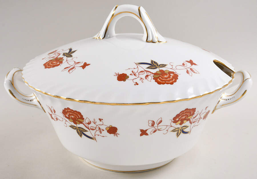 Bali (Boston Shape, Swirl) Tureen &  Lid by Royal Crown Derby-1