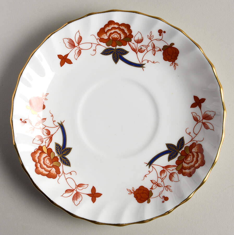 Bali (Boston Shape, Swirl) Saucer by Royal Crown Derby-1