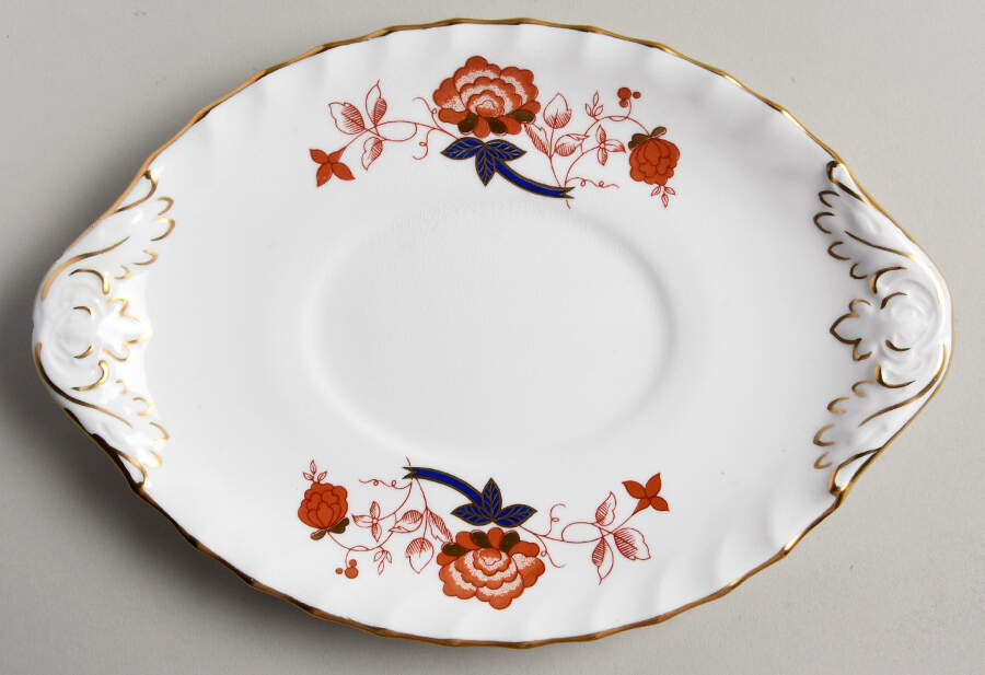 Bali (Boston Shape, Swirl) Underplate for Gravy Boat by Royal Crown Derby-1