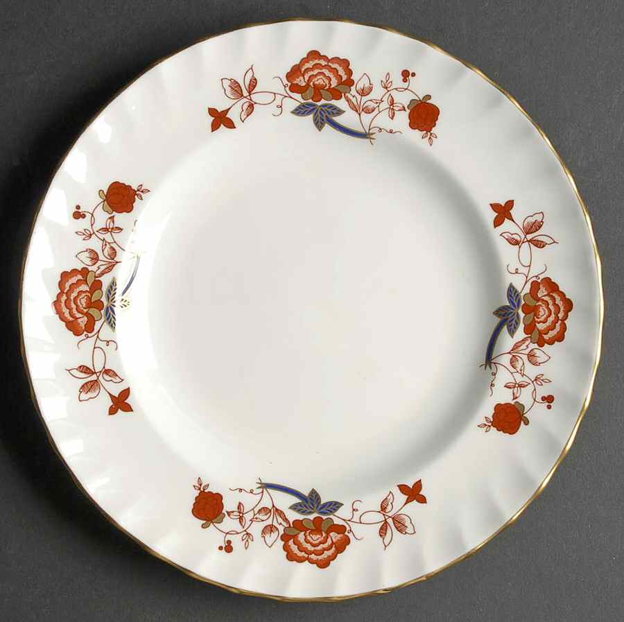 Bali (Boston Shape, Swirl) Salad Plate by Royal Crown Derby-1