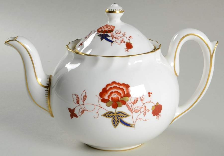 Bali (Boston Shape, Swirl) Teapot & Lid by Royal Crown Derby-1