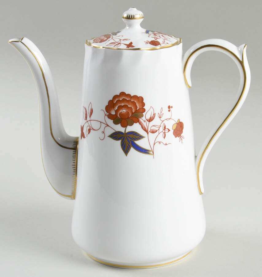 Bali (Ely Chelsea) Small Coffee Pot & Lid by Royal Crown Derby-1