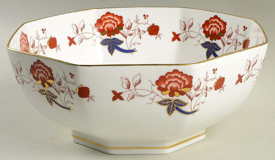 Bali (Ely Chelsea) 10" Octagonal Vegetable Bowl by Royal Crown Derby-1