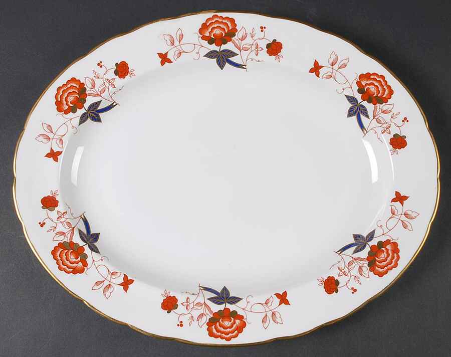 Bali (Ely Chelsea) 13" Oval Serving Platter by Royal Crown Derby-1