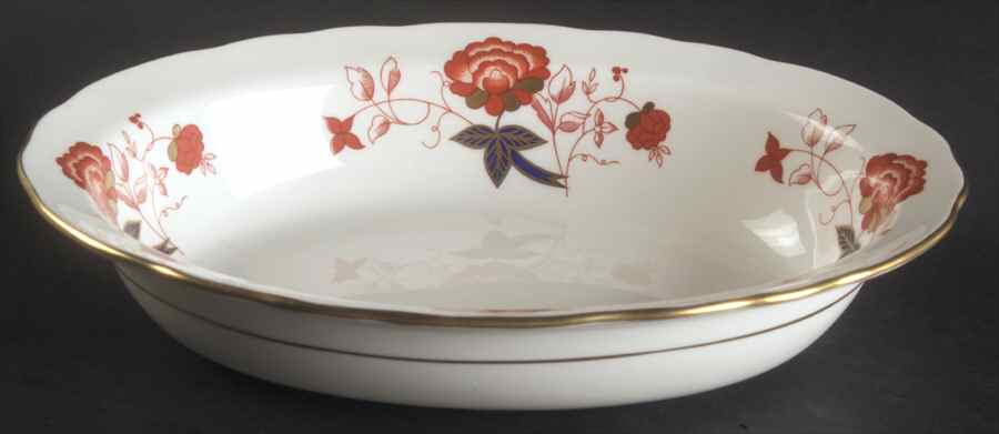 Bali (Ely Chelsea) 9" Oval Vegetable Bowl by Royal Crown Derby-1