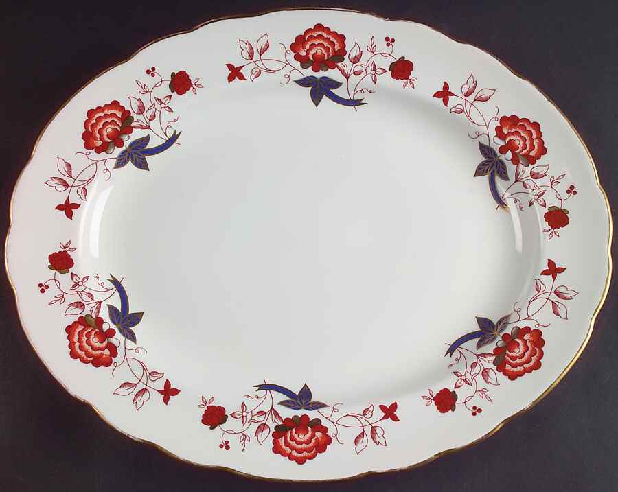 Bali (Ely Chelsea) 15" Oval Serving Platter by Royal Crown Derby-1