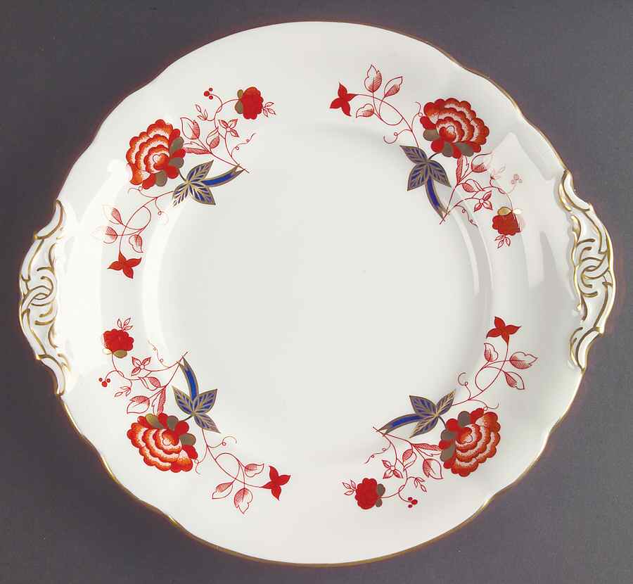 Bali (Ely Chelsea) Handled Cake/Pastry Plate by Royal Crown Derby-1