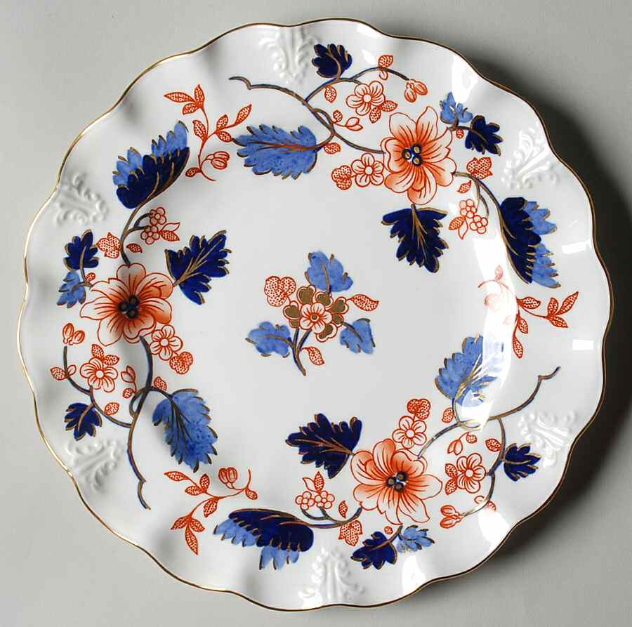 Beaumont Embossed Sheffield Dessert Plate by Royal Crown Derby-1