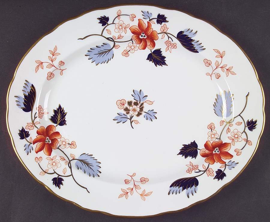 Beaumont 13" Oval Serving Platter by Royal Crown Derby-1