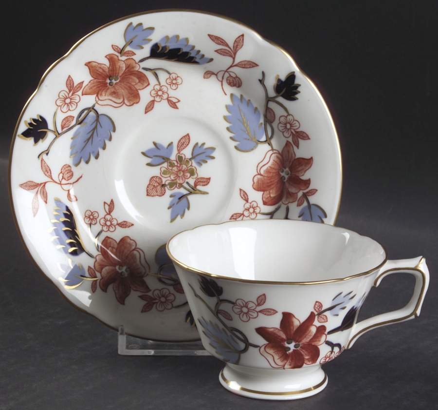 Beaumont Footed Cup & Saucer Set by Royal Crown Derby-1