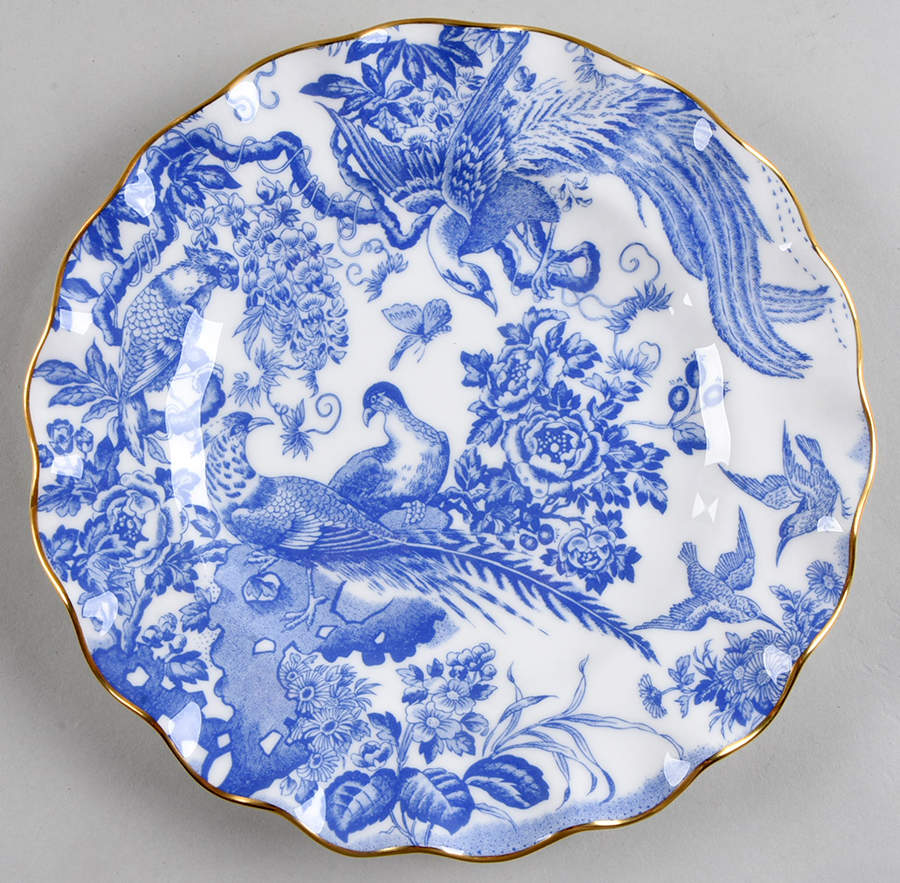 Blue Aves Sheffield Dessert Plate by Royal Crown Derby-1