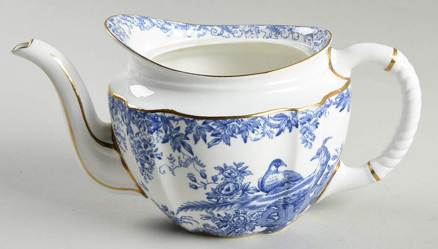 Blue Aves Mini Teapot No Lid by Royal Crown Derby-1