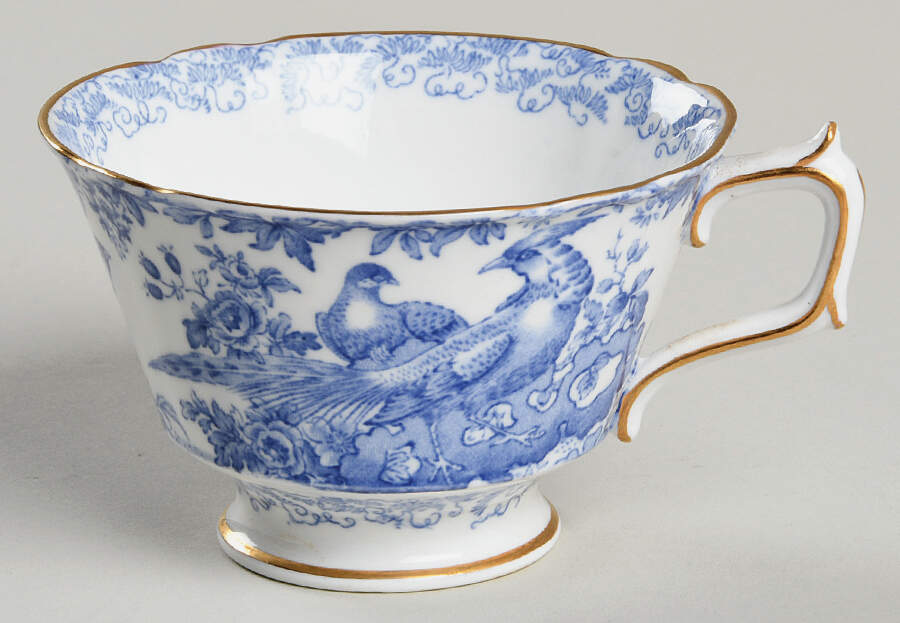 Blue Aves Footed Cup by Royal Crown Derby-1