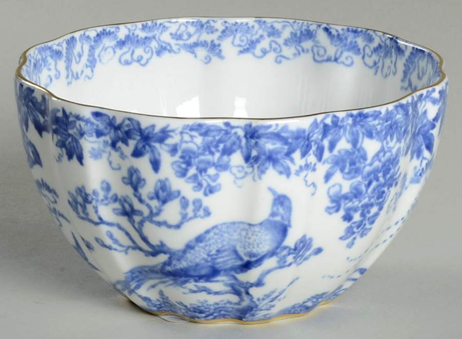 Blue Aves Open Sugar Bowl by Royal Crown Derby-1