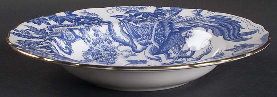Blue Aves Rim Soup Bowl by Royal Crown Derby-1