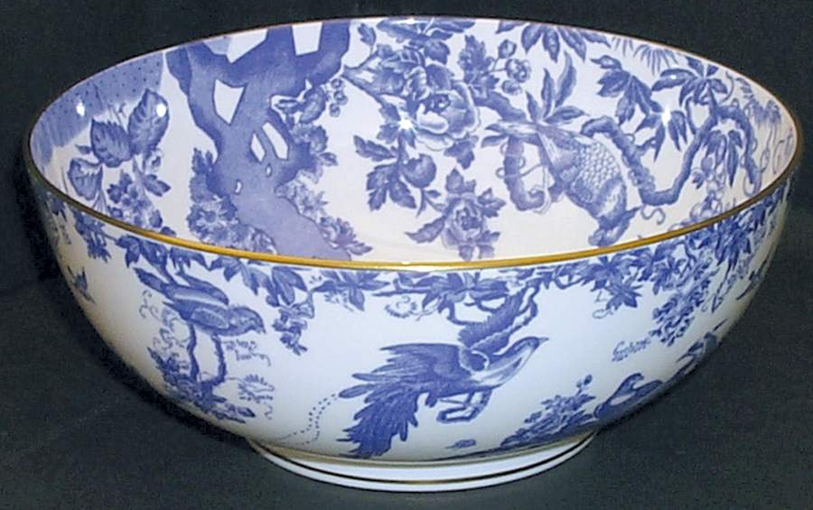 Blue Aves 9" Salad Serving Bowl by Royal Crown Derby-1